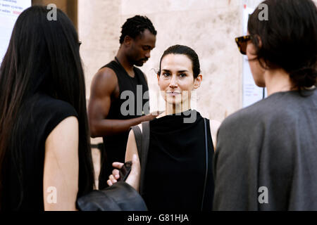 Streetstyle außerhalb Rick Owens, Paris Fashion Woche s/s Männer 2017 Stockfoto