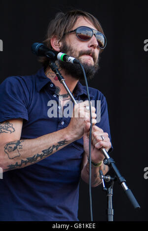Rho, Italien. 15. Juni 2011. Die US-amerikanische Rock-Band BAND OF HORSES tritt bei Arena Fiera di Milano während der "Rock In Idrh Stockfoto