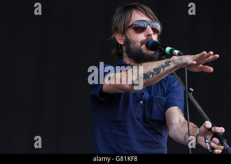 Rho, Italien. 15. Juni 2011. Die US-amerikanische Rock-Band BAND OF HORSES tritt bei Arena Fiera di Milano während der "Rock In Idrh Stockfoto
