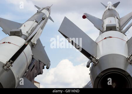 Startrampe für militärische Raketen Stockfoto