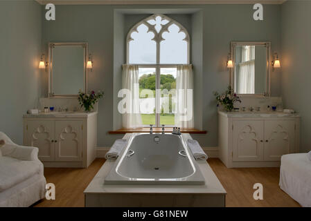 Combermere Abbey, Shropshire, Großbritannien, ein ehemaliges Kloster mit Inhaber Peter & sarah Callander - Beckett. Stockfoto