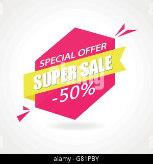 Super Sale Wochenende Sonderangebot Poster, Banner-Hintergrund. Stock Vektor