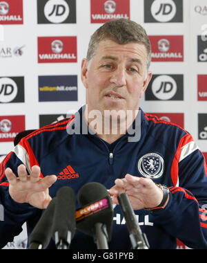 Fußball - internationale Freundschaftsspiele - Schottland V Katar - Schottland-Pressekonferenz - Mar Hall Stockfoto