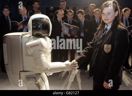 Bildung - Roboter Asimo - Hawkley Hall High School - Wigan Stockfoto