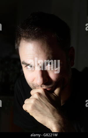 Porträt von einem Mann-40 Jahre alt Stockfoto