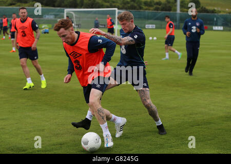 Fußball - internationale Freundschaftsspiele - Republik Irland V England - Republik von Irland Trainingseinheit - Gannon Park Stockfoto