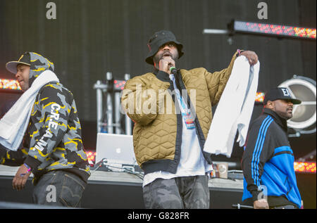 GZA, U-God, Ghostface Killah und Capadonna von Wu Tang Clan spielen live auf der Bühne am 1. Tag des Parklife Festivals am 06 2015. Juni im Heaton Park Manchester, Großbritannien Stockfoto