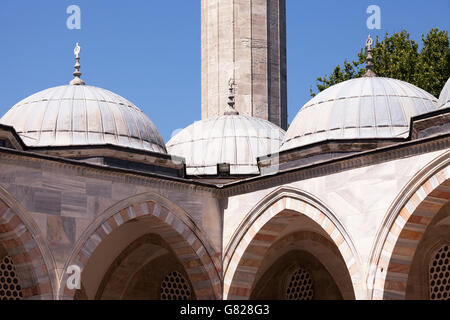 Hof der Süleymaniye Moschee, Istanbul, Türkei Stockfoto