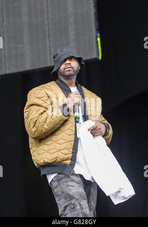 GZA, U-God, Ghostface Killah und Capadonna von Wu Tang Clan spielen live auf der Bühne am 1. Tag des Parklife Festivals am 06 2015. Juni im Heaton Park Manchester, Großbritannien Stockfoto