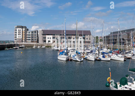 Victoria Quay, Caernarfon, Nordwales Stockfoto