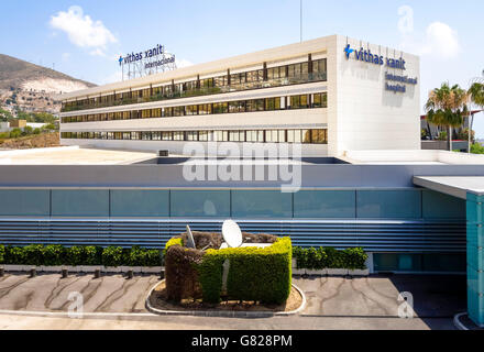 Vithas Xanit International Hospital, Benalmadena, besuchte häufig von britischen Expats. Malaga, Costa Del Sol, Spanien. Stockfoto