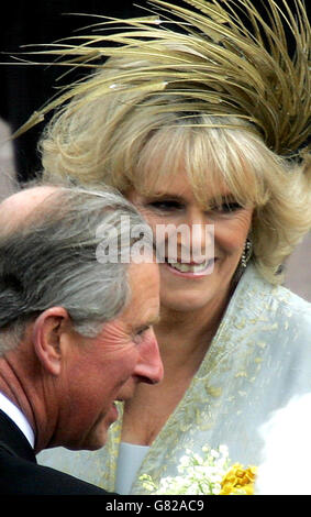 Royal Wedding - Hochzeit von Prinz Charles und Camilla Parker Bowles - Service des Gebetes und der Hingabe - St.-Georgs-Kapelle Stockfoto
