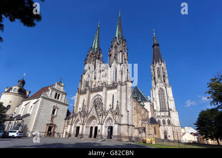 Kathedrale von St. Wenzel, Olomouc Region Hana, Süd-Mähren, Tschechische Republik, Europa Stockfoto