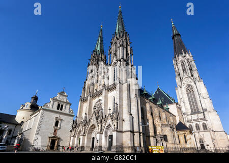 Kathedrale von St. Wenzel, Olomouc Region Hana, Süd-Mähren, Tschechische Republik, Europa Stockfoto
