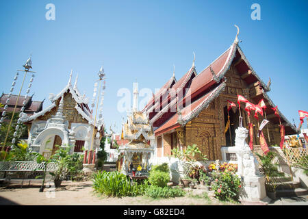 der Wat Mahawan in der Stadt Chiang Mai im Norden Thailands in Thailand in Südostasien. Stockfoto