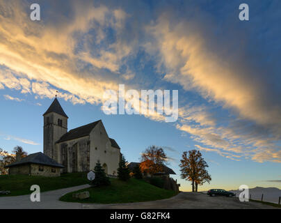 Kirche auf dem Magdalensberg, Magdalensberg, Österreich, Kärnten, Carinthia-Gipfel, Stockfoto