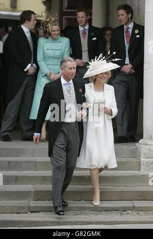 Der Prinz von Wales und seine neue Frau Camilla Parker Bowles, die Herzogin von Cornwall. Stockfoto
