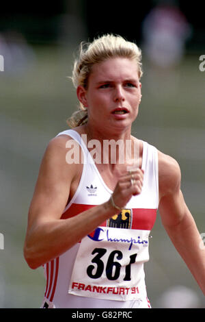 Leichtathletik - Europa Cup Frankfurt. Katrin Krabbe, Deutschland, Frauen 100m