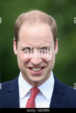 Der Herzog von Cambridge nimmt an einer Magna Carta Gedenkveranstaltung zum 800. Jahrestag im Magna Carta Memorial in Runnymede, in der Nähe von Egham, Surrey, Teil. Stockfoto