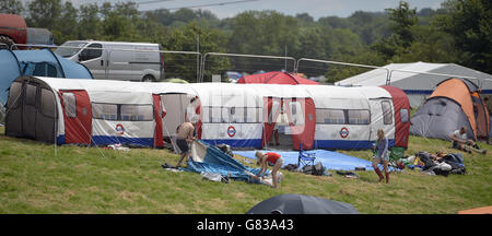 Glastonbury Festival 2015 - Vorbereitungen Stockfoto