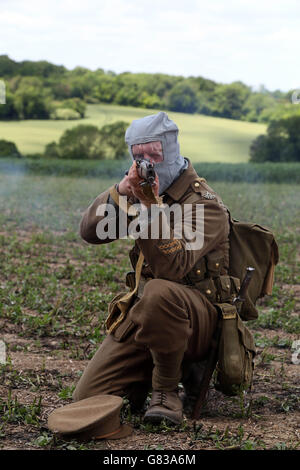 Princess Royal besucht Langley Vale Holz Stockfoto