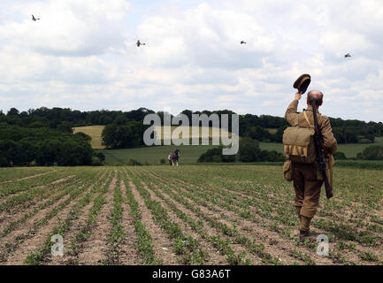 Princess Royal besucht Langley Vale Holz Stockfoto