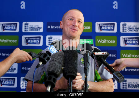 Cricket - Australien-Pressekonferenz - Crown Plaza fünf Seen Hotel Stockfoto