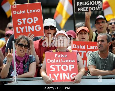 Dalai Lama Besuch in Hampshire Stockfoto
