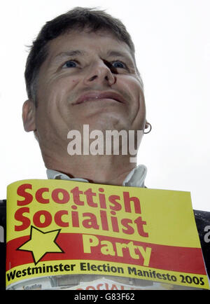 General-Wahlkampf - Scottish Socialist Party Manifest Start - Glasgow Film Theatre Stockfoto