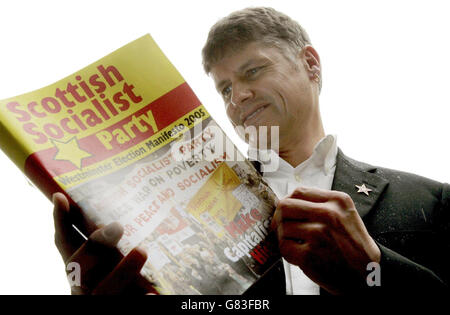 Allgemeine Wahl Campain - Scottish Socialist Party Manifest Start - Glasgow Film Theatre Stockfoto