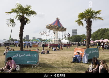 Branding beim British Summertime Festival im Hyde Park, London. Stockfoto