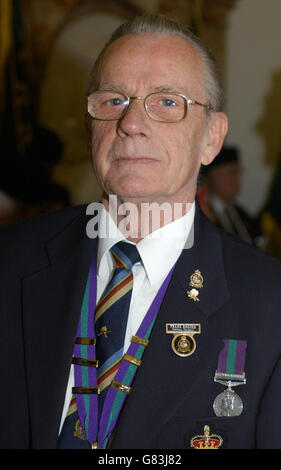 Frank Rhodes, 66, Vorsitzender der National Malaya and Borneo Veterans Association, aus Leeds, der 1948-60 im malaiischen Notfall diente. Stockfoto