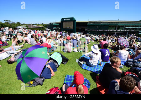 Tennis - Wimbledon Championships 2015 - Tag zwei - der All England Lawn-Tennis and Croquet Club Stockfoto