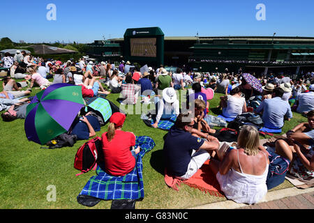Tennis - Wimbledon Championships 2015 - Tag zwei - der All England Lawn-Tennis and Croquet Club Stockfoto