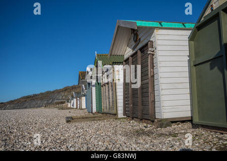 England Dorset Lyme Regis Beach Huts Adrian Baker Stockfoto