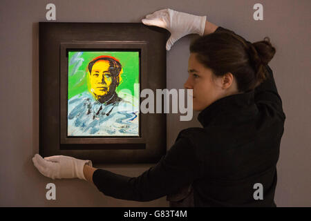 London, UK. 27. Juni 2016. Mao, 1973, von Andy Warhol, est GBP 580.000-780 000. Nach dem zweiten Weltkrieg und zeitgenössischer Kunst Saison bei Bonhams Auktion unter Ort am 29. Juni 2016. Stockfoto