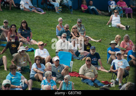 Publikum Musikgenuss beim American Folk Festival 2015, Bangor, ME Stockfoto