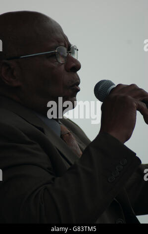 Sensationelle Royal-Lichter-Gospel-Gruppe auf dem Folk Festival 2015, Bangor, Maine, USA Stockfoto