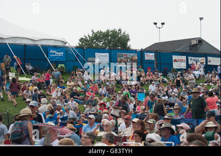 Publikum Musikgenuss beim American Folk Festival 2015, Bangor, ME Stockfoto