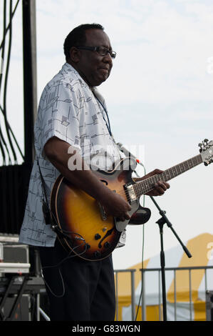 Preston Shannon Memphis Blues Musik beim American Folk Festival 2015, Bangor, ME Stockfoto