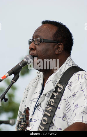 Preston Shannon Memphis Blues Musik beim American Folk Festival 2015, Bangor, ME Stockfoto