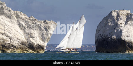 Segeln - rund um die Insel - Isle Of Wight Stockfoto