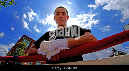 Boxen - Scott Quigg und Anthony Crolla Public Work-Outs - Piccadilly Gardens Stockfoto