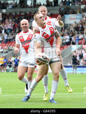 Rugby League - Ladbrokes-Challenge-Cup - Finale Viertel - St Helens V Widnes Wikinger - Langtree Park Stockfoto