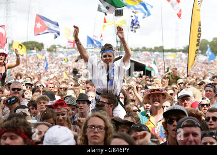 Glastonbury Festival 2015 - Tag 2 Stockfoto