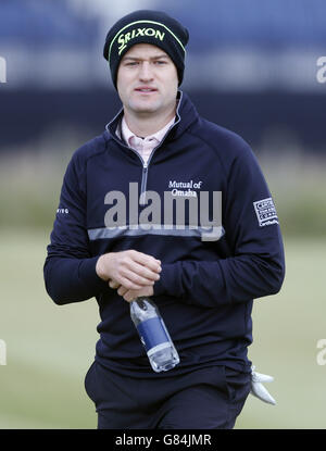 Golf - The Open Championship 2015 - Tag 1 - St Andrews. Der schottische Russell Knox läuft am ersten Tag der Open Championship 2015 in St Andrews, Fife, vom 3. Zum 4. Stockfoto