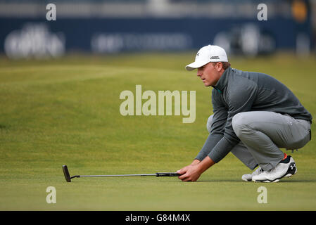 Golf - The Open Championship 2015 - Tag Vier - St Andrews. Der US-Amerikaner Jordan Spieth am vierten Tag der Open Championship 2015 in St Andrews, Fife. Stockfoto