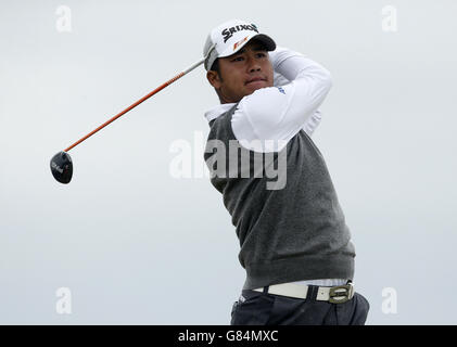 Japans Hideki Matsuyama am fünften Tag der Open Championship 2015 in St. Andrews, Fife. Stockfoto