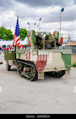 Madrid, Spanien - 8. Juni 2013. Jarama Vintage Festival Weltkrieg Reenactment Madrid, Spanien. Stockfoto