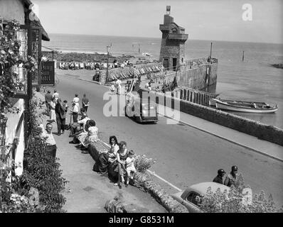 Lynmouth in Devon, sechs Jahre nach den Überschwemmungen, die die kleine Stadt verwüstet haben. Stockfoto